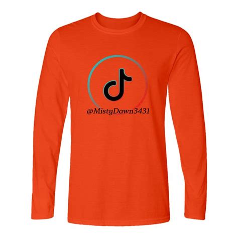 Mistydawn3431 Tik Tok Logo Orange Long Sleeved Shirt Fan Made Fits