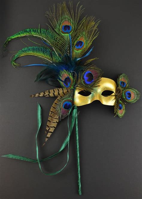 Peacock Mask Feather Mask Peacock Feathers Pheasant Feathers Peacock Costume Masquerade