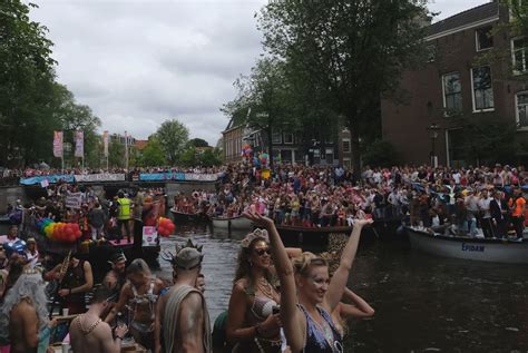 lgbt pride parade in amsterdam features boats as floats the washington post