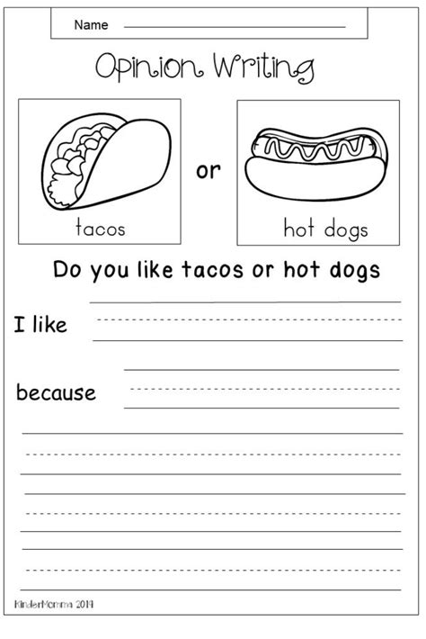 opinion writing prompts 1st grade