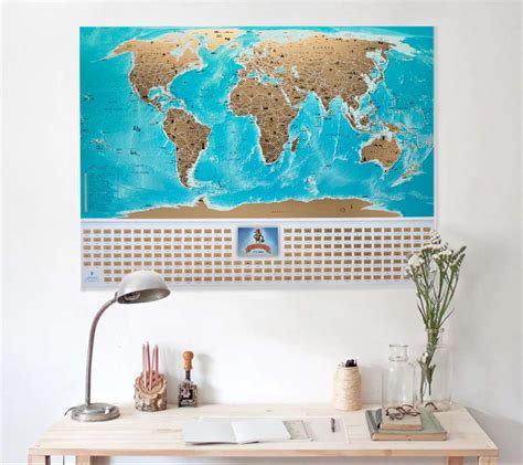 Travel World Scratch Off Map 35x25 Mymap Map Of The World With Flags Usa States Divided Detailed