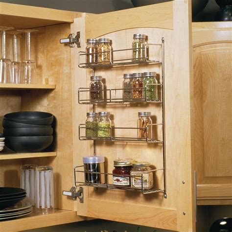 Organize Your Kitchen Space With An Inside Cabinet Spice Rack Home