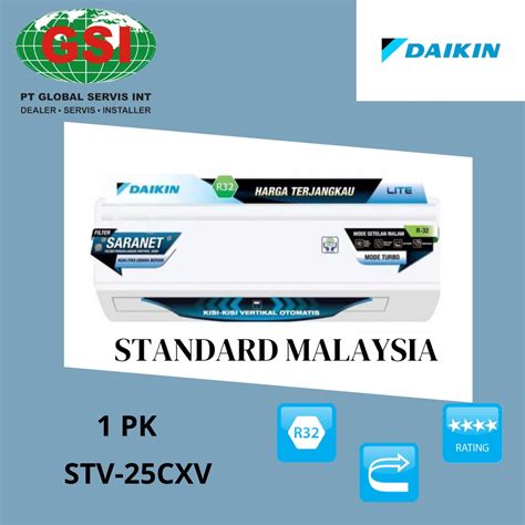 Jual Ac Daikin Pk Ftv Cxv Standard Malaysia Unit Only Shopee