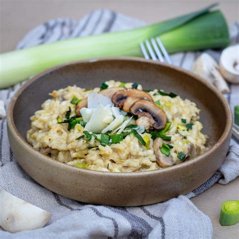 Risotto aux Poireaux et Champignons de paris