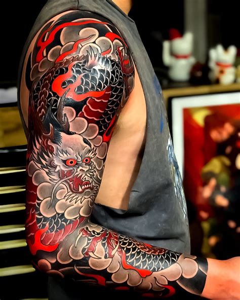 Explore these cool sleeve tattoo ideas for unique inspiration and awesome artwork! Dragon Sleeve Japanese Style | Japanese tattoo, Japanese sleeve tattoos, Samurai tattoo sleeve