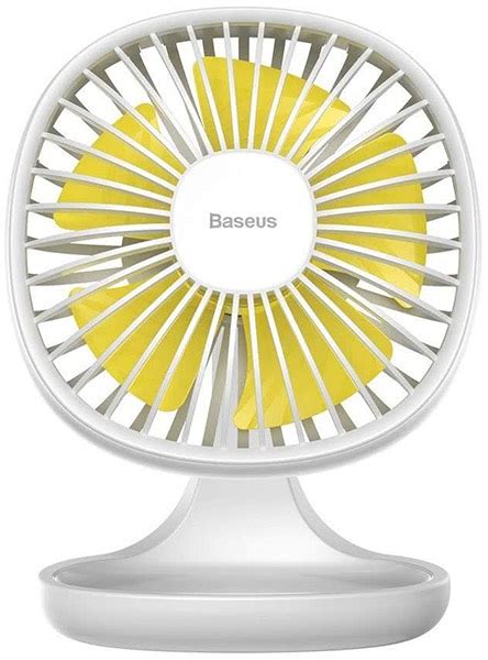 Baseus Pudding Shape Fan 3 Speeds Adjustable Desktop Cooling Fan White