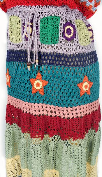1960s psychedelic ooak hippie folk art crocheted dress collectors weekly