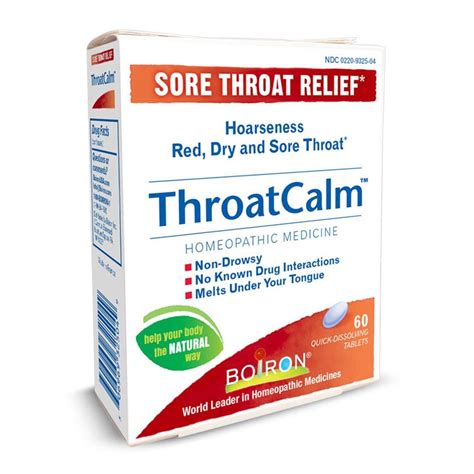 Throat Calm Sore Throat Relief 60 Tablets