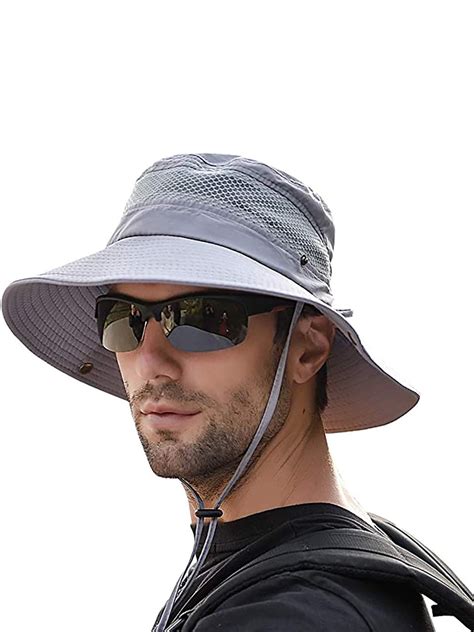 Wassery Mens Summer Sun Hat Bucket Fishing Hiking Cap Wide Brim Uv