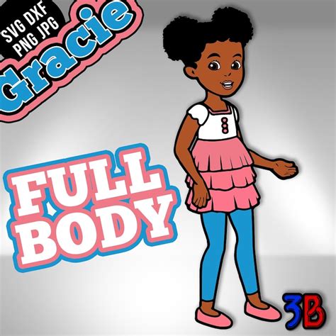 Gracies Full Body Girl Hand Drawn Corner Svg Digital Etsy