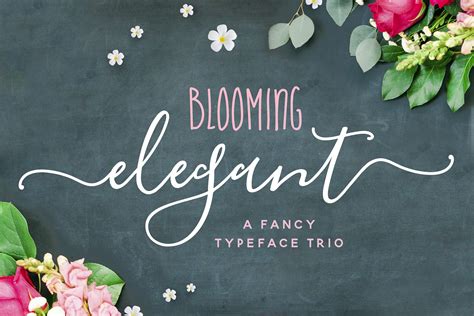 The Blooming Elegant Font Trio Script Fonts On Creative Market