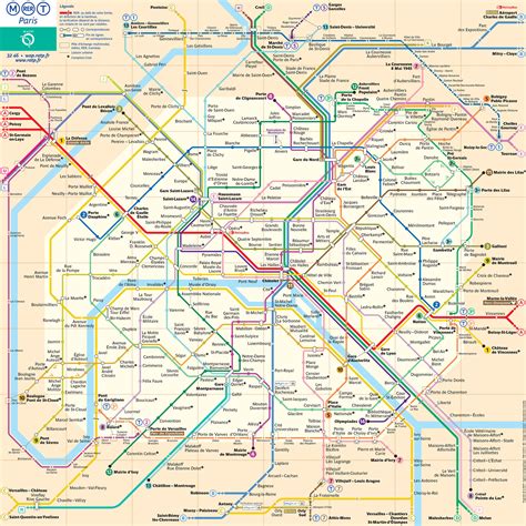 Plan De Metro Rer • Voyages Cartes
