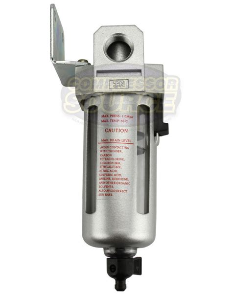 It filters the air for dust and pollutants so they don't enter your home. 3/8" Compressed Air In Line Moisture & Water Filter Trap ...