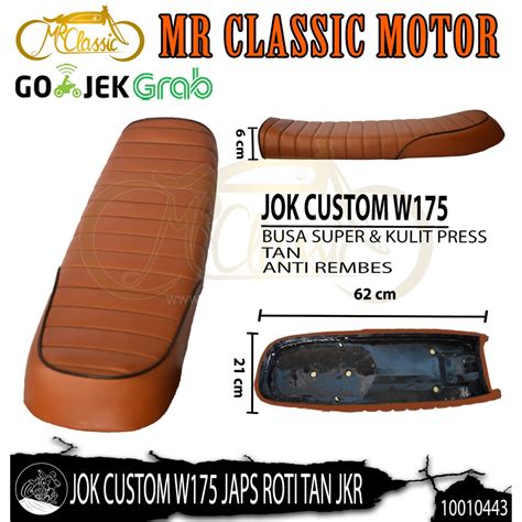 Jual Jok PnP Kawasaki W175 Custom Japstyle Tracker Pres Coklat Tan Shopee Indonesia