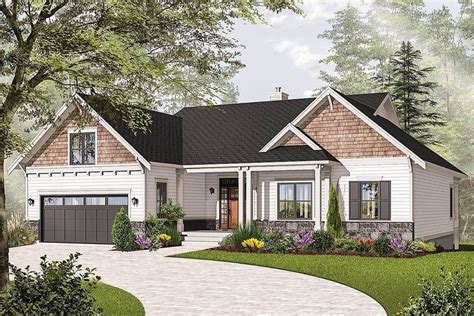 Plan 21940dr Airy Craftsman Style Ranch Craftsman House Plans
