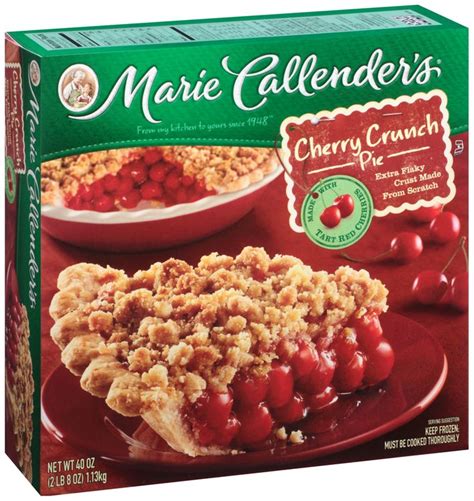 Brown muck!we will buy marie calendar from now on!!!! Marie Callender's® Cherry Crunch Pie Reviews 2020