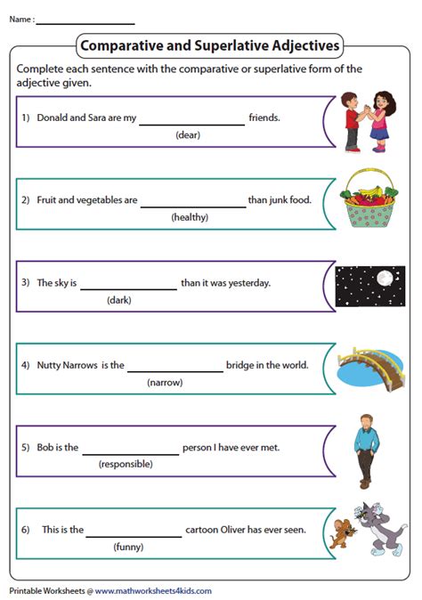 Completing Sentences With Comparatives And Superlatives English