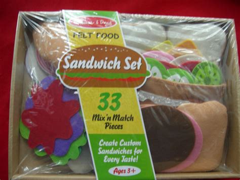 Melissa And Doug 33 Piece Felt Sandwich Playset 3954 New In Package