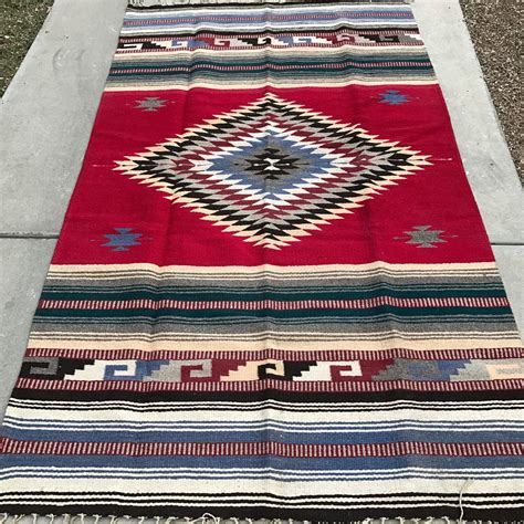 Stunning Red Color In This Large Gorgeous Traditional Zapotec Hand