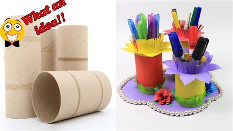 Toilet Paper Roll Crafts How To Make A Penpencil Holder With Toilet