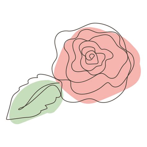 Trazo De Dibujo Lineal De Flor Rosa Descargar Pngsvg Transparente