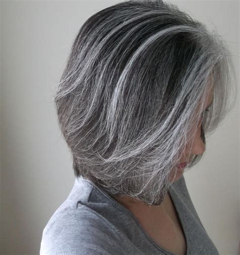 70 Adding Silver Highlights To Brown Hair Picture Transition To Gray