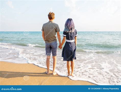 Young Couple On Sea Summer Vacations Stock Photo Image Of Summer
