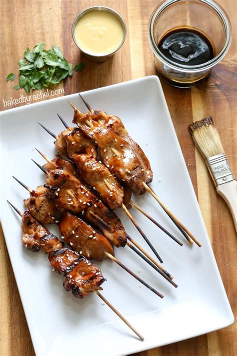 Thread 1 chicken strip on each skewer towards end of the stick, and line up on a sheet pan. Easy chicken teriyaki skewers with homemade teriyaki sauce ...