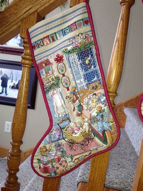 Counted Cross Stitch Little Girls Room Christmas Stocking Christmas