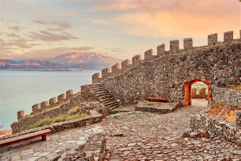 The Castle Of Nafpaktos Greece Stock Photo Image Of Lepanto