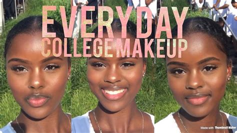 Simple Easy Everyday College Makeup Darkskin Youtube