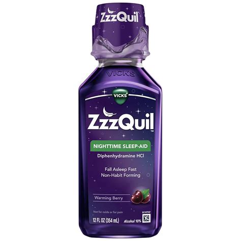 Zzzquil Nighttime Sleep Aid Liquid Warming Berry Walgreens