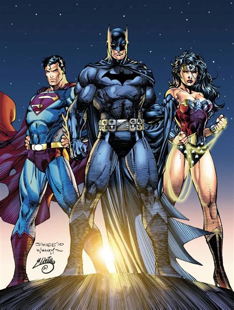 Trinity By Jim Lee Arte Dc Comics Cómics Batman Y Superman