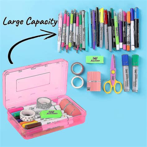 Pencil Box 2 Pack Assorted Color Pencil Case For Kids Pencil Box