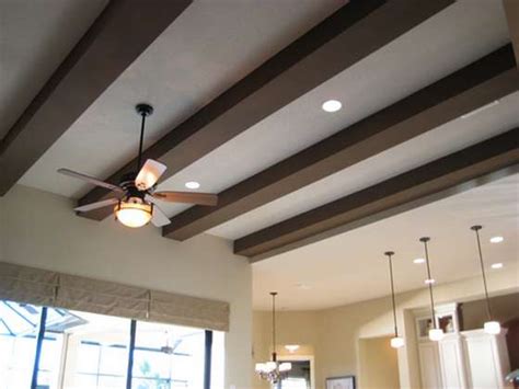 Is there a way to fake wooden beams for the ceiling? Faux Wood Beams
