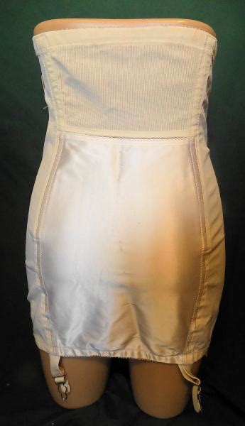 Vintage White Satin Panel Open Bottom Girdle Nite N Day Takes Inches Away W26 Ebay