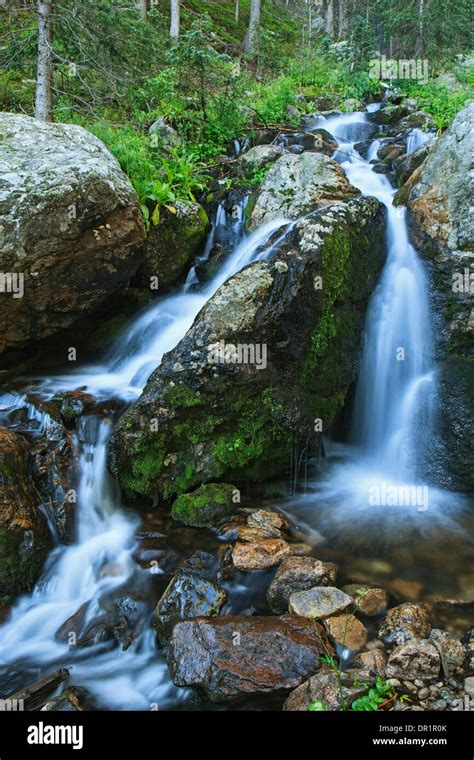 Waterfalls On Nambe River Pecos Wilderness Area Santa Fe National