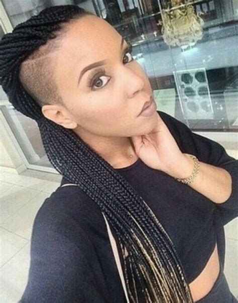 Braids And Shaved Sides Box Braids Hairstyles For Black Women Braids