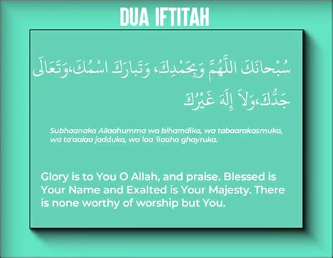 6 Dua Iftitah Meaning With Transliteration