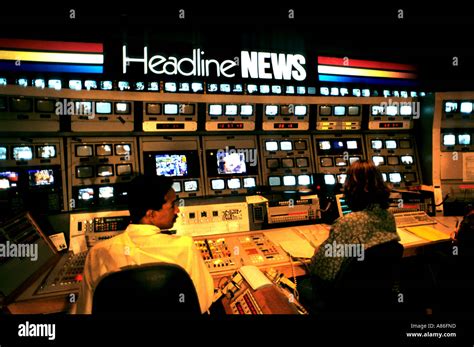 Atlanta Cnn Headline World News Television American Stock Photo Alamy