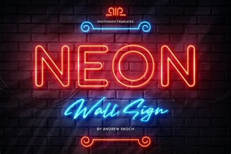 Neon Wall Sign Creator Design Template Place