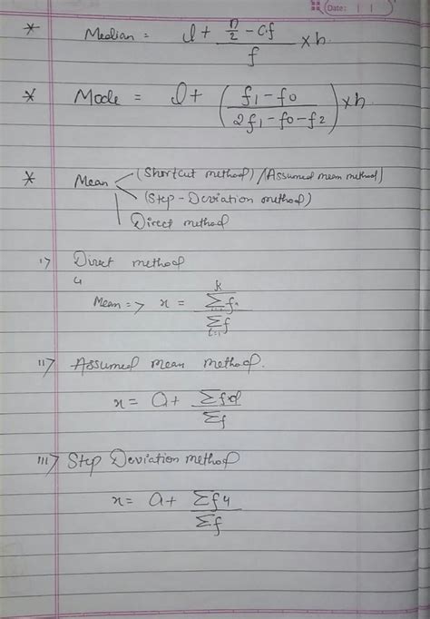 All Formulas Of Class 10 Statistics Meanmodemedian