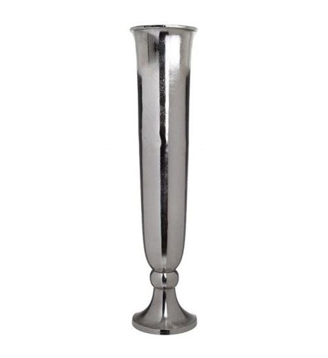 Nickel Plated Aluminium Vase 14Χ14Χ60 Aluminum Vase Vase Decorative Bowls