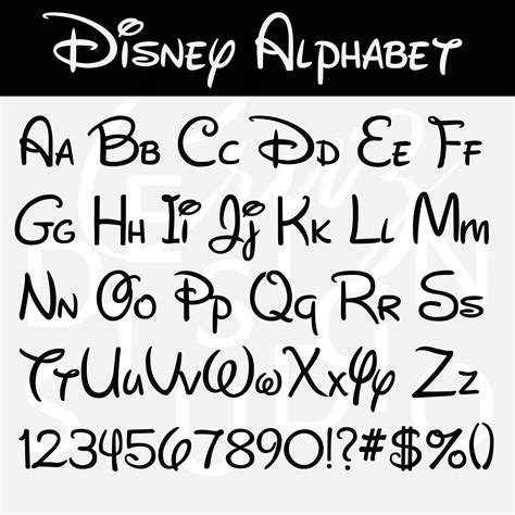 Disney Alphabet Disney Svg Eps Png Dxf Disney Font Etsy