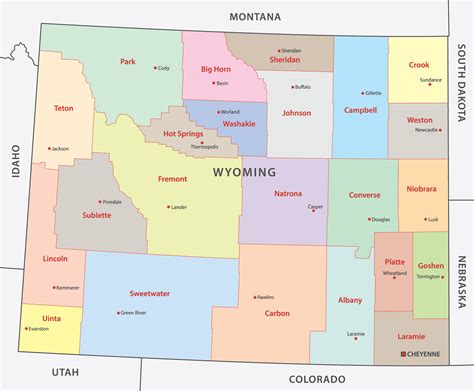 Wyoming Counties Map | Mappr
