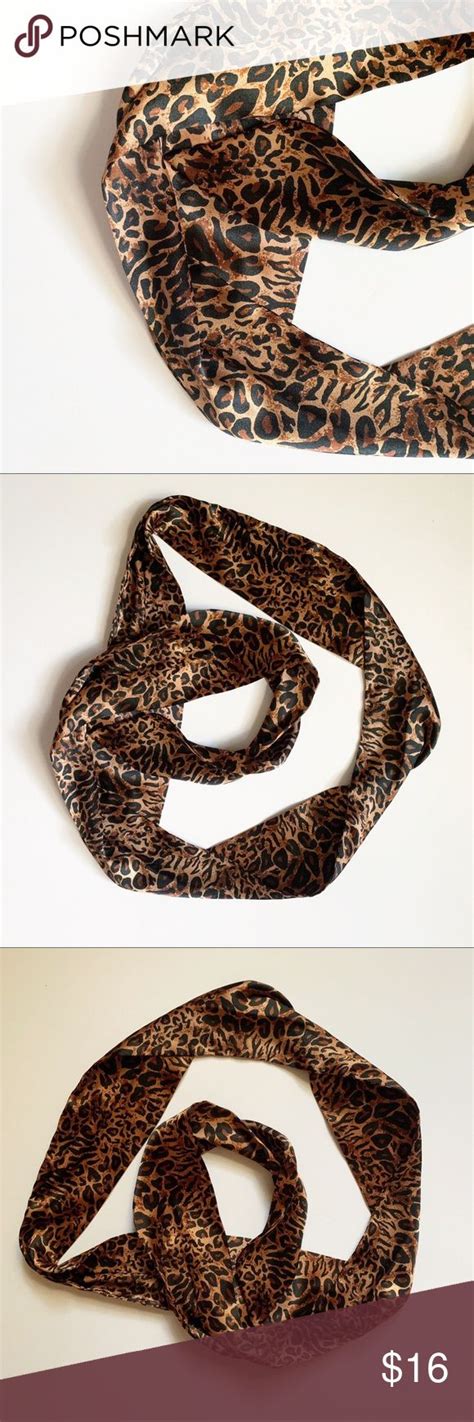 Leopard Print Silk Scarf Silk Printing Printed Silk Scarf Hair Ties