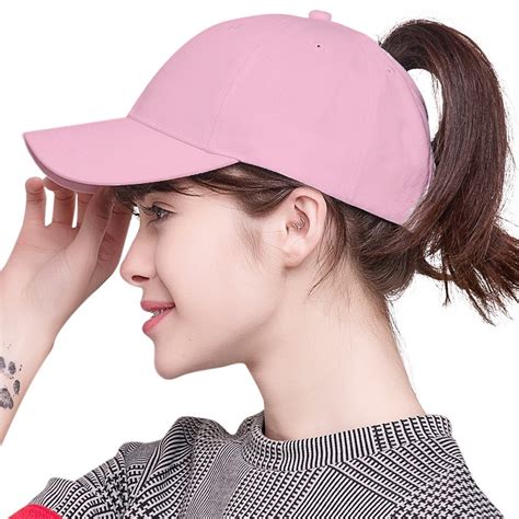 2018 New Fashion Ponytail Baseball Cap Women Messy Bun Caps Adjustable