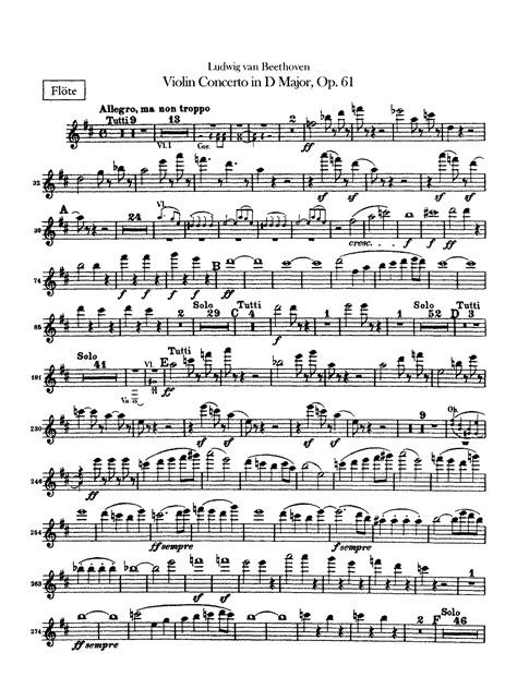 Violin Concerto In D Major Op61 Beethoven Ludwig Van Imslp Free Sheet Music Pdf Download