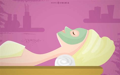 spa facial massage illustration vector download