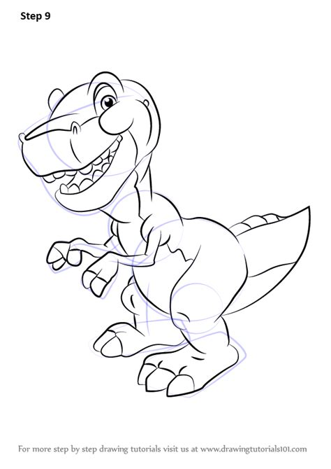 Step By Step How To Draw Chomper From The Land Before Time Ukup